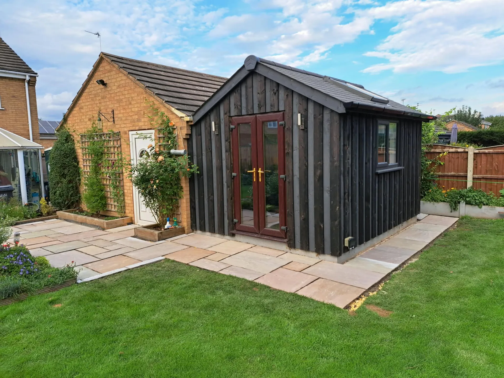 Black Timber-Clad Garden Room after — Garden Rooms in West Yorkshire by RGS Joinery and Building
