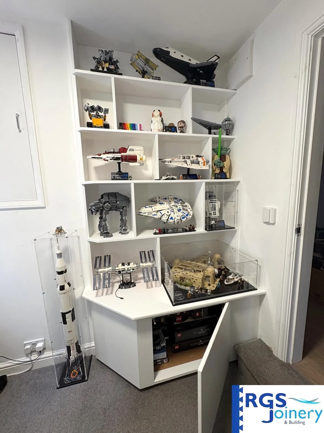 Bespoke Lego Display Shelving after — Joinery in West Yorkshire by RGS Joinery and Building
