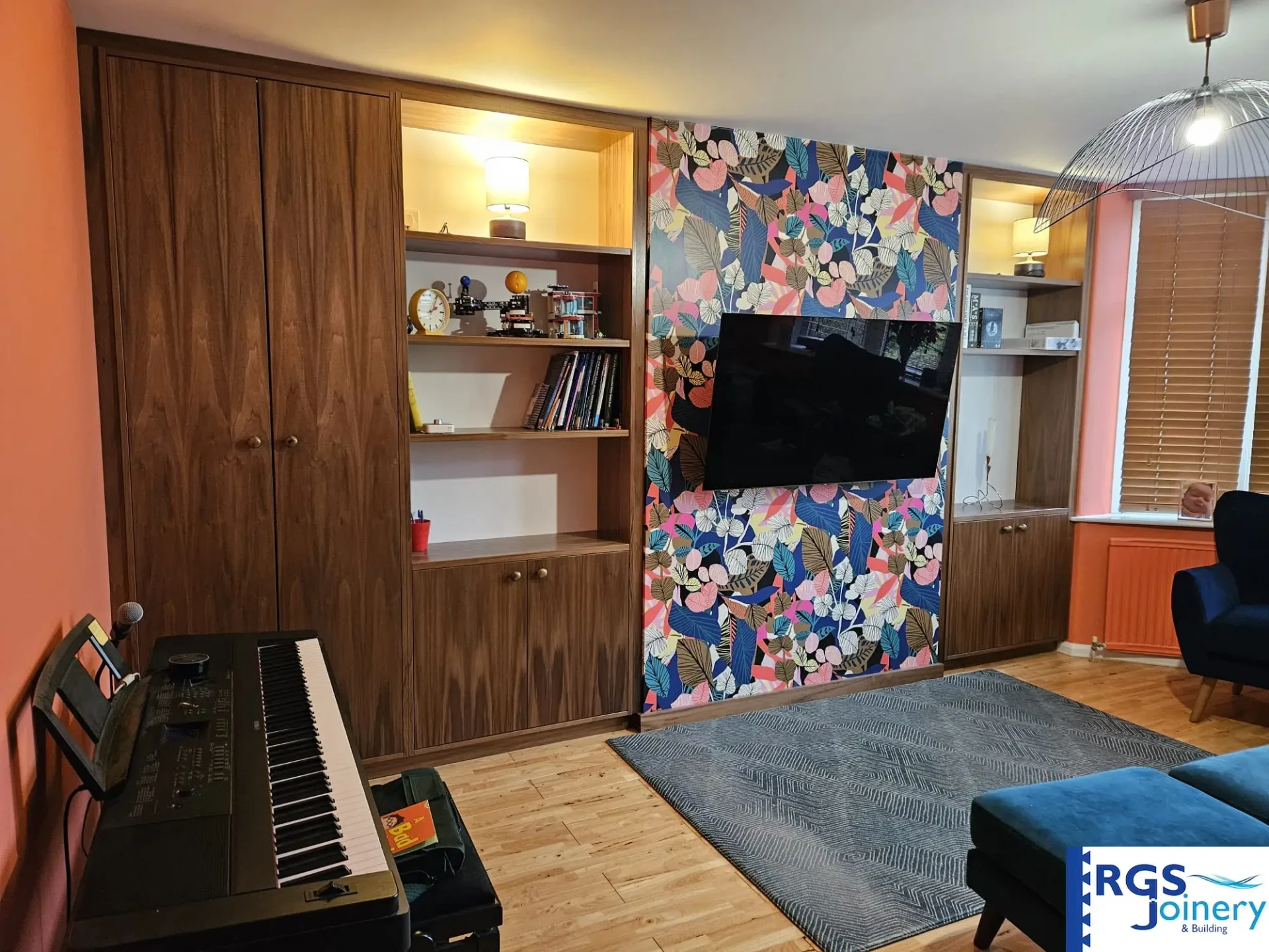 Media Wall Feature after — Joinery in West Yorkshire by RGS Joinery and Building