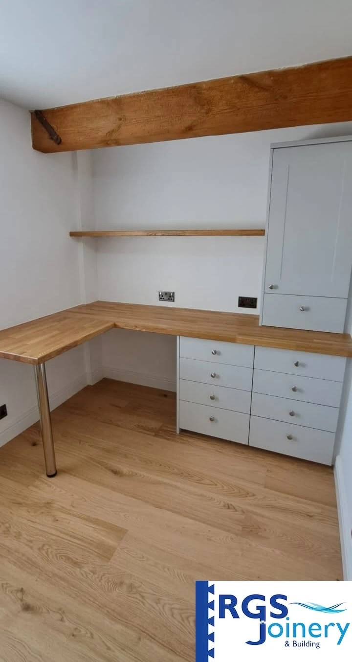 Home Office Fitted Storage in West Yorkshire by RGS Joinery and Building