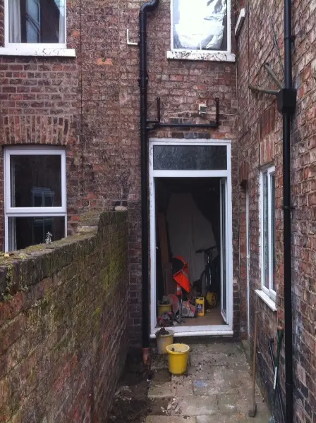 Courtyard Extension before — Extensions in near York by RGS Joinery and Building