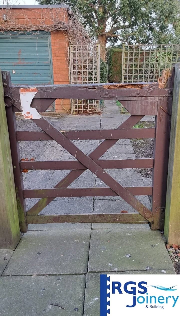 Athelstan Primary School: Gate before — Joinery in Sherburn-in-Elmet by RGS Joinery and Building