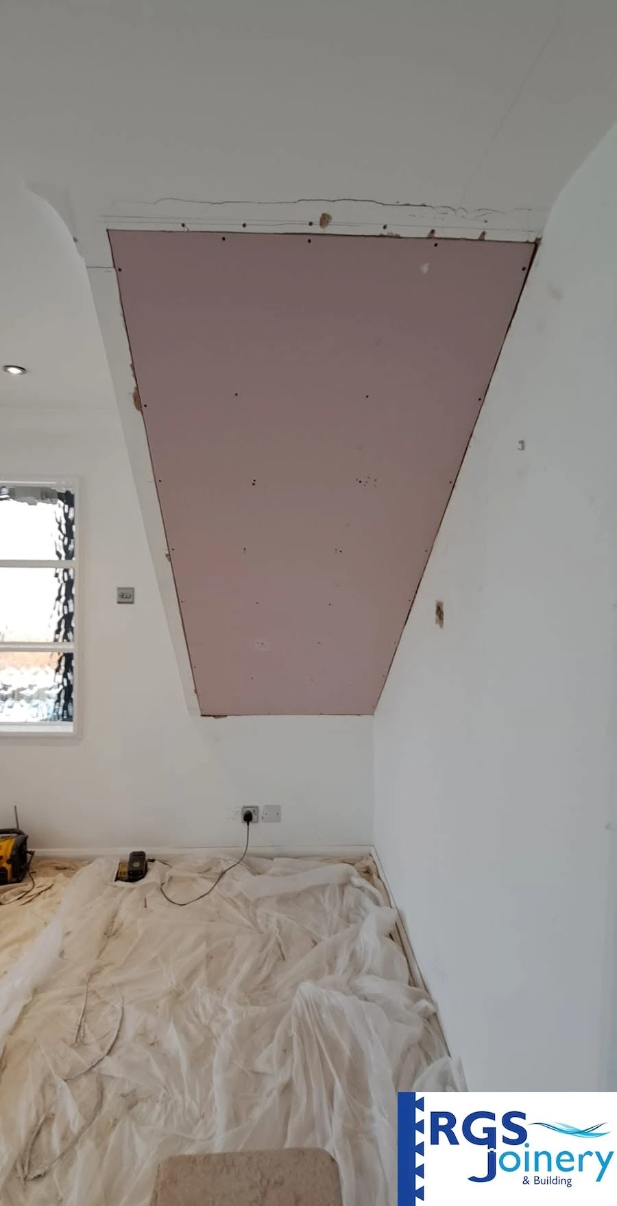 Loft Ceiling Opening & Replaster before — Loft Conversions in West Yorkshire by RGS Joinery and Building