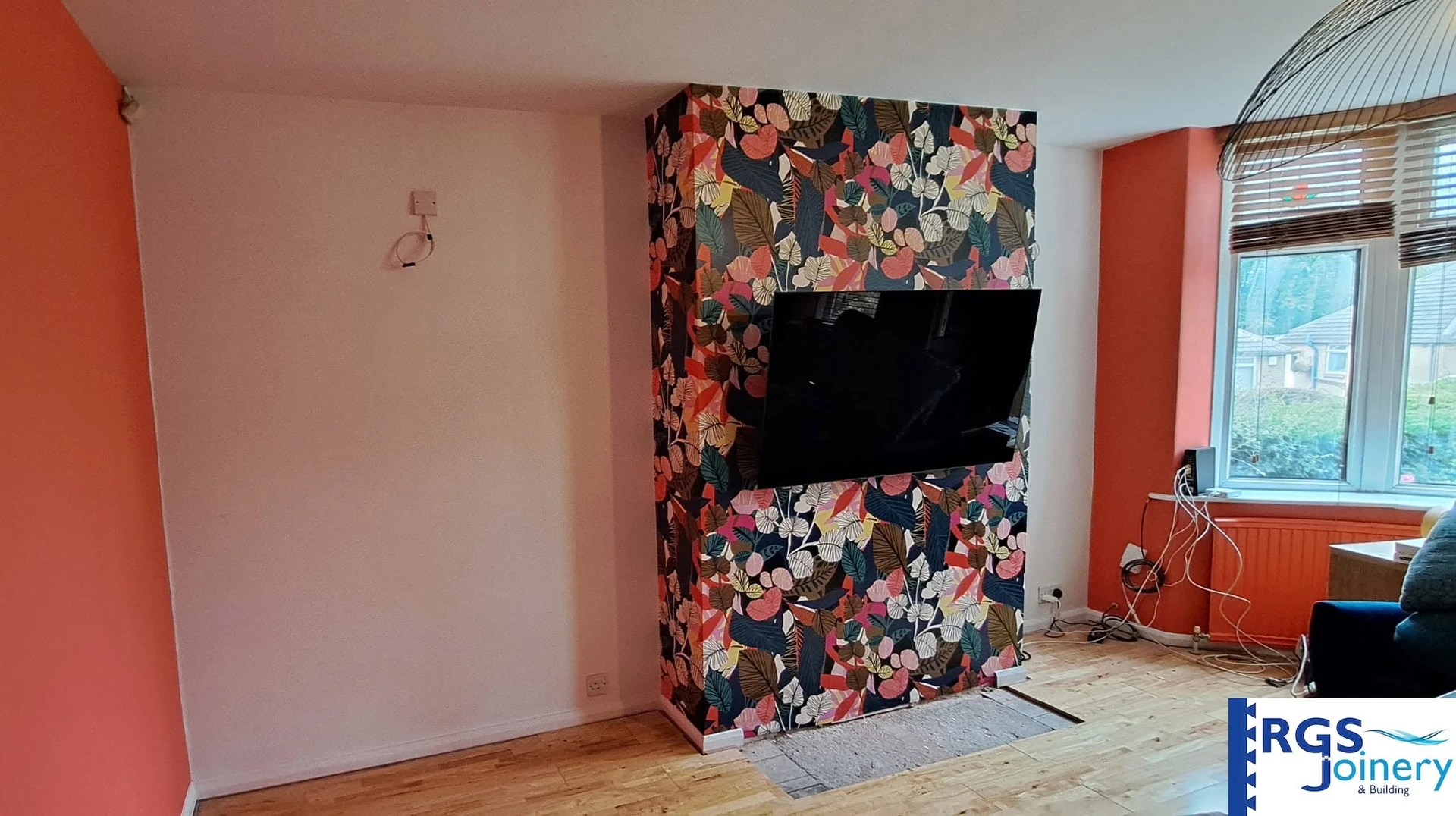 Media Wall Feature before — Joinery in West Yorkshire by RGS Joinery and Building