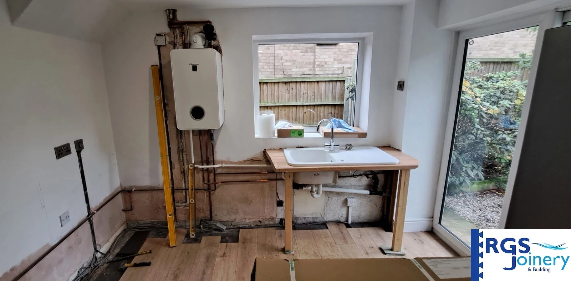 Wren Kitchen Installation before — Kitchens in Leeds by RGS Joinery and Building