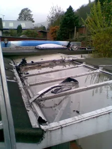 Replacement Courtyard Glazing before