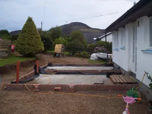 Timber Frame Extension before