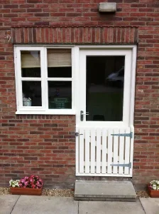 Replacement Hardwood Door With Gate after gate closed