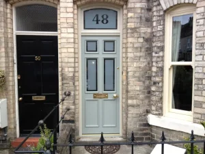 Period Terrace Replacement Front Door Frame & Door before after