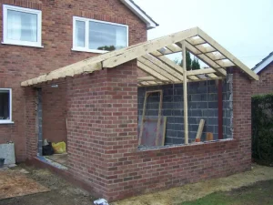 Sun Room Extension roof timberwork
