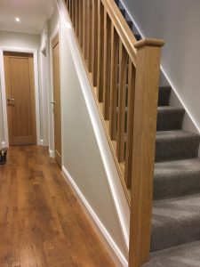 Replacement Oak Newel Posts and Balustrades after