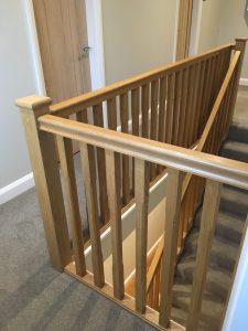 Replacement Oak Newel Posts and Balustrades after