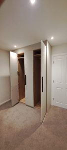 Built in Four Door Wardrobe after doors open